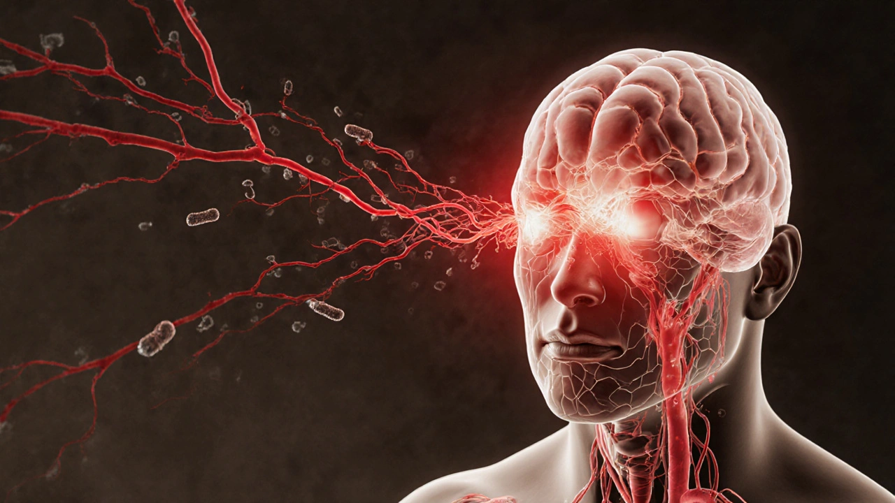 Bakterie zubního zánětu se šíří krví k srdci a mozku.