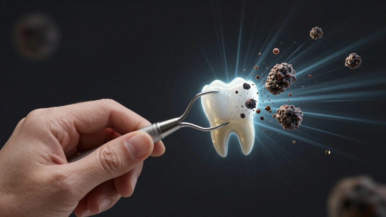 Profesionální očištění zubního kamene ultrazvukovým nástrojem