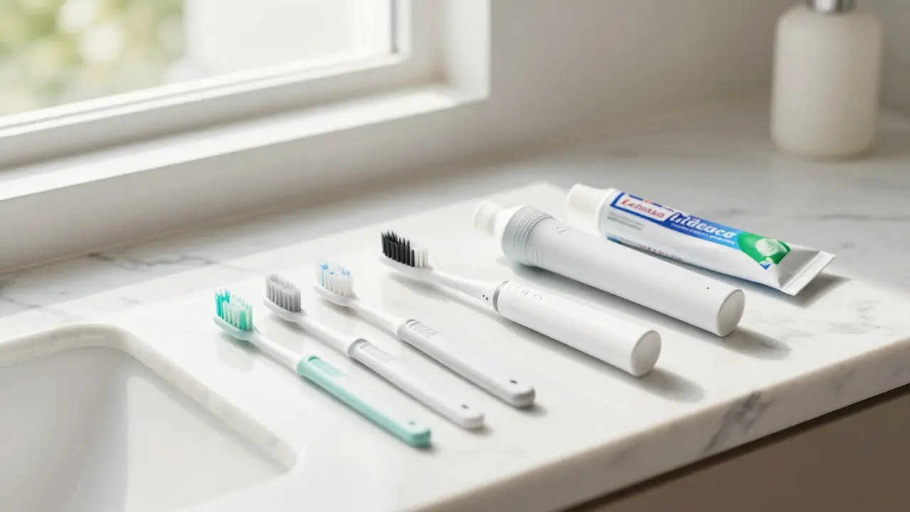 Sada pro prevenci: sonický kartáček a mezizubní kartáčky.