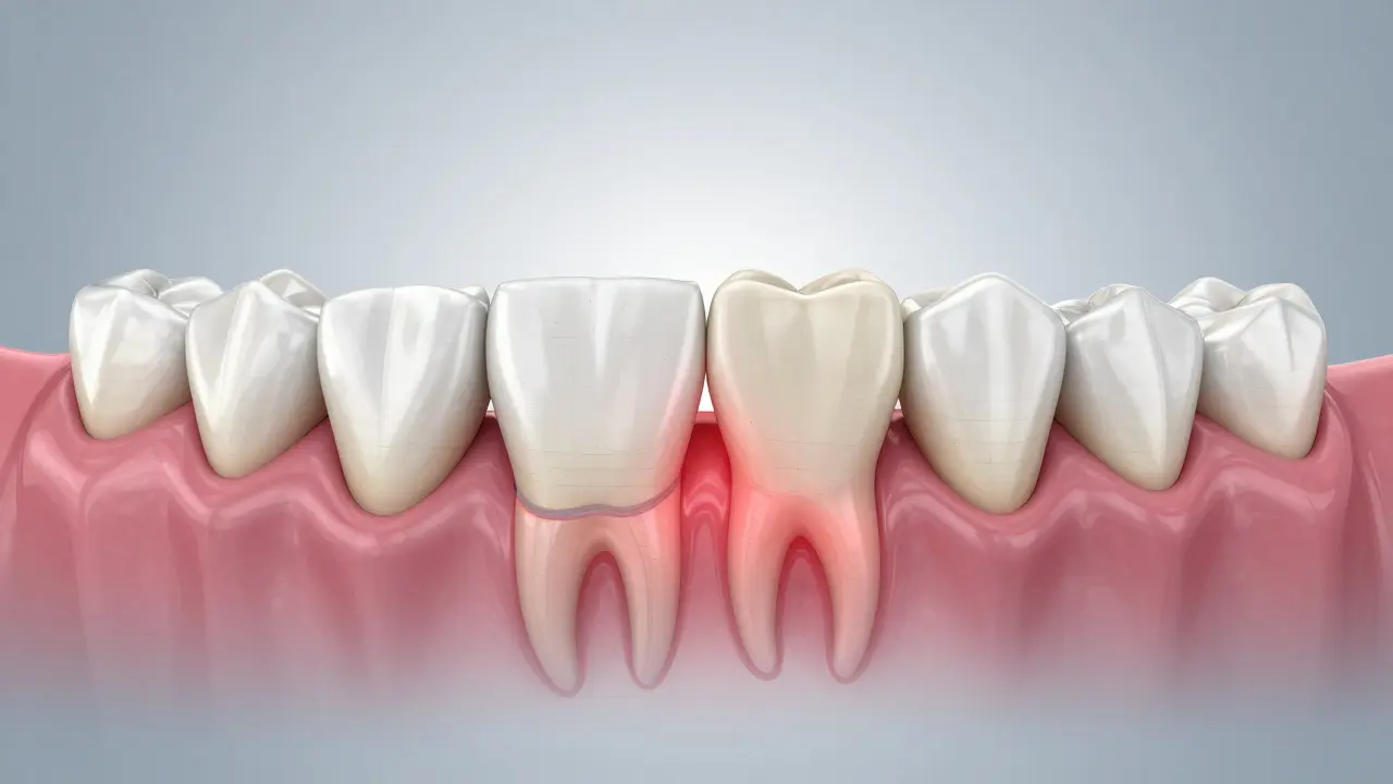 Anatomický pohled na zánět nervu u předního zuba