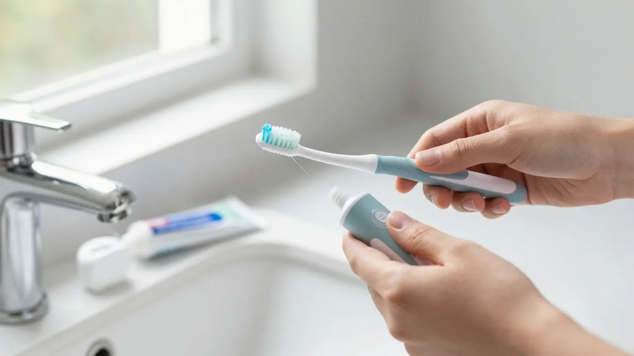 Správná technika čištění zubů elektrickým kartáčkem pod úhlem 45 stupňů